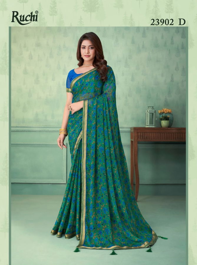 Vaani 23901 By Ruchi Printed Chiffon Sarees Catalog